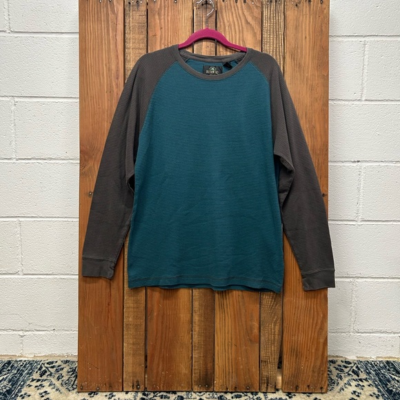 RedHead size large men’s blue and gray baseball long sleeve T-shirt - Picture 2 of 8